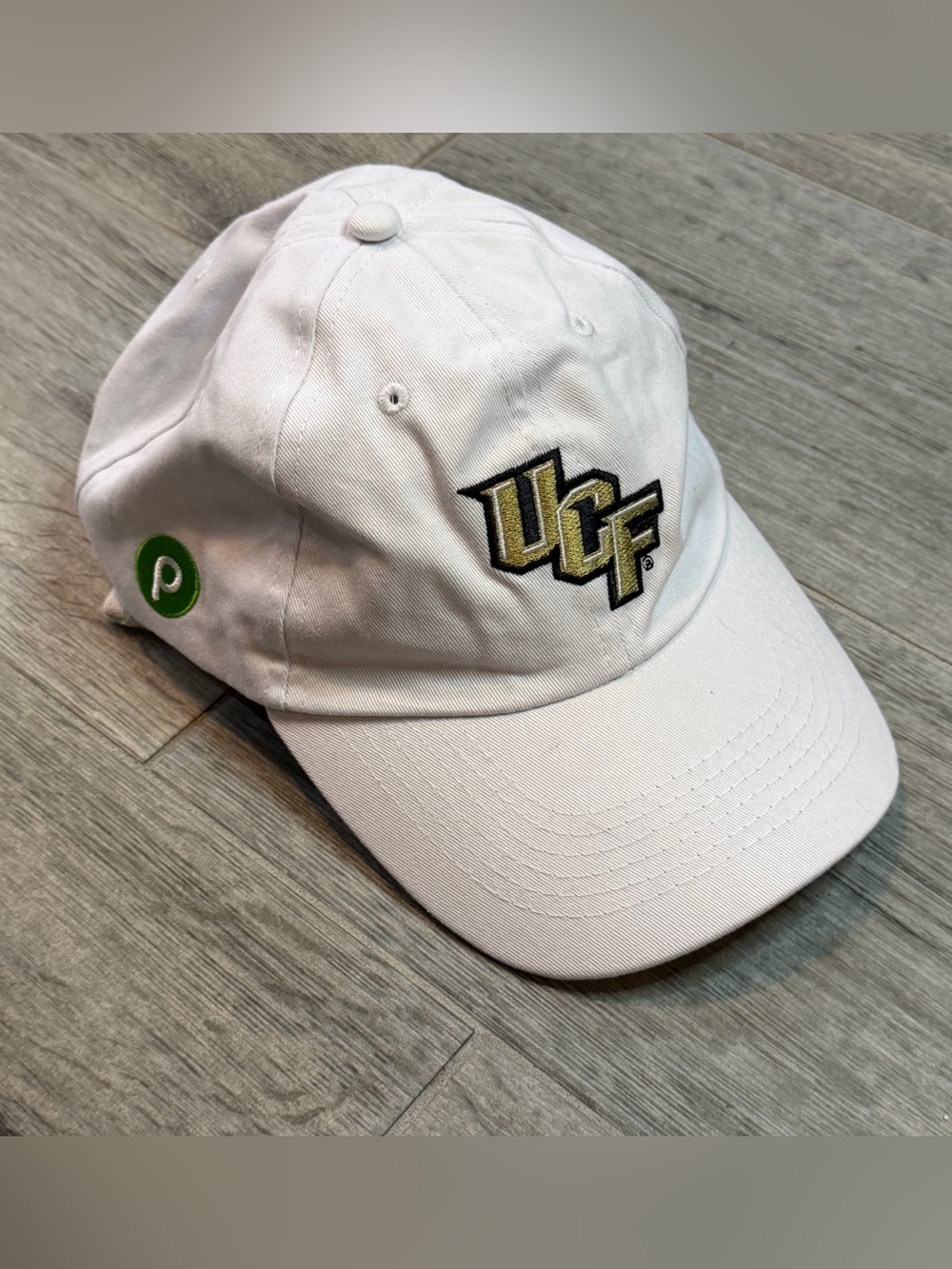 UCF Knights NCAA Top of The World OS White Cap Hat Publix Logo Black Gold